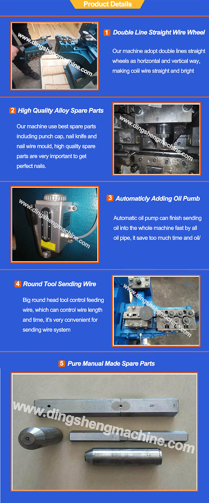 Turkey common wire nail making machine for 1-6 inch wire nails